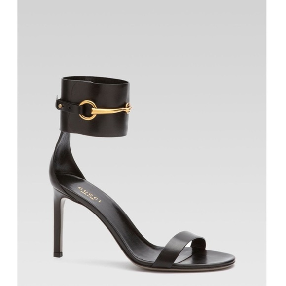 Gucci Ursula Horsebit Ankle Strap Heeled Sandals